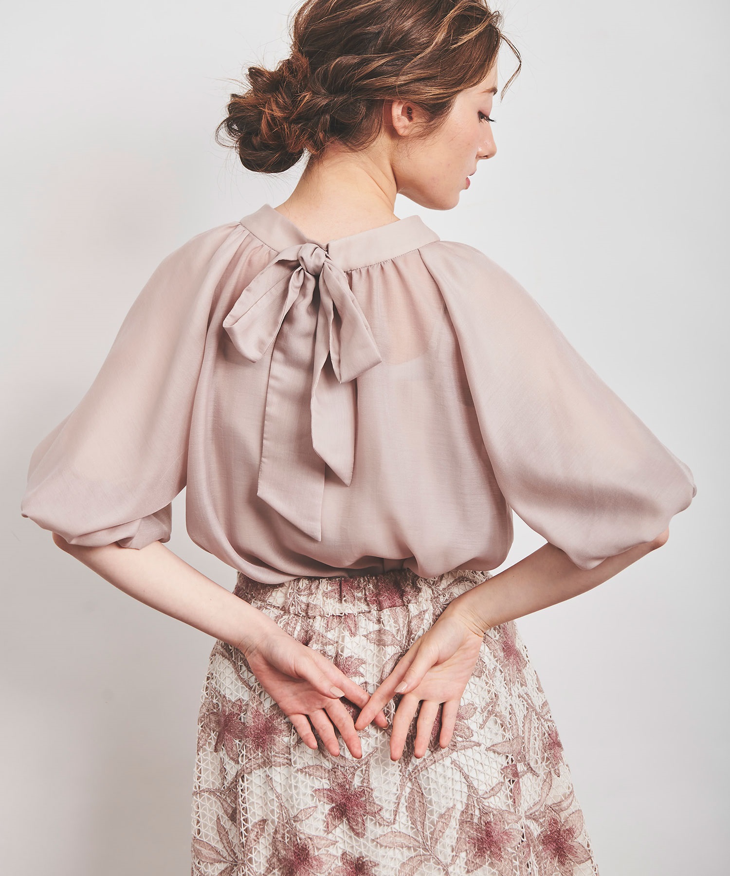 ボリュームスリーブシアーブラウス | シャツ・ブラウス | NOELA