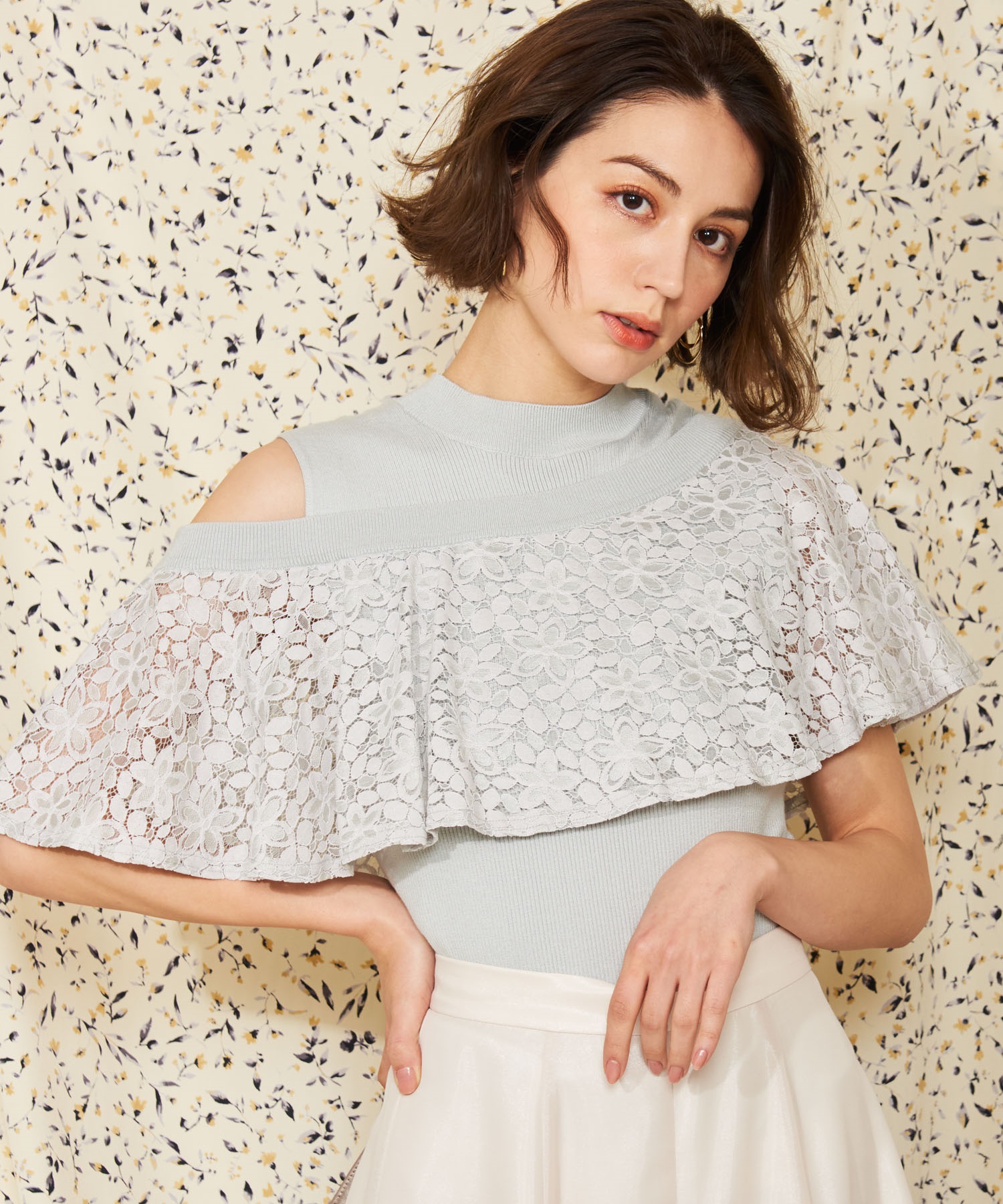 ニット セーター フリルモチーフニット / Frill Motif Knit レディース 肩フリルモールニット – BUNNY APARTMENT