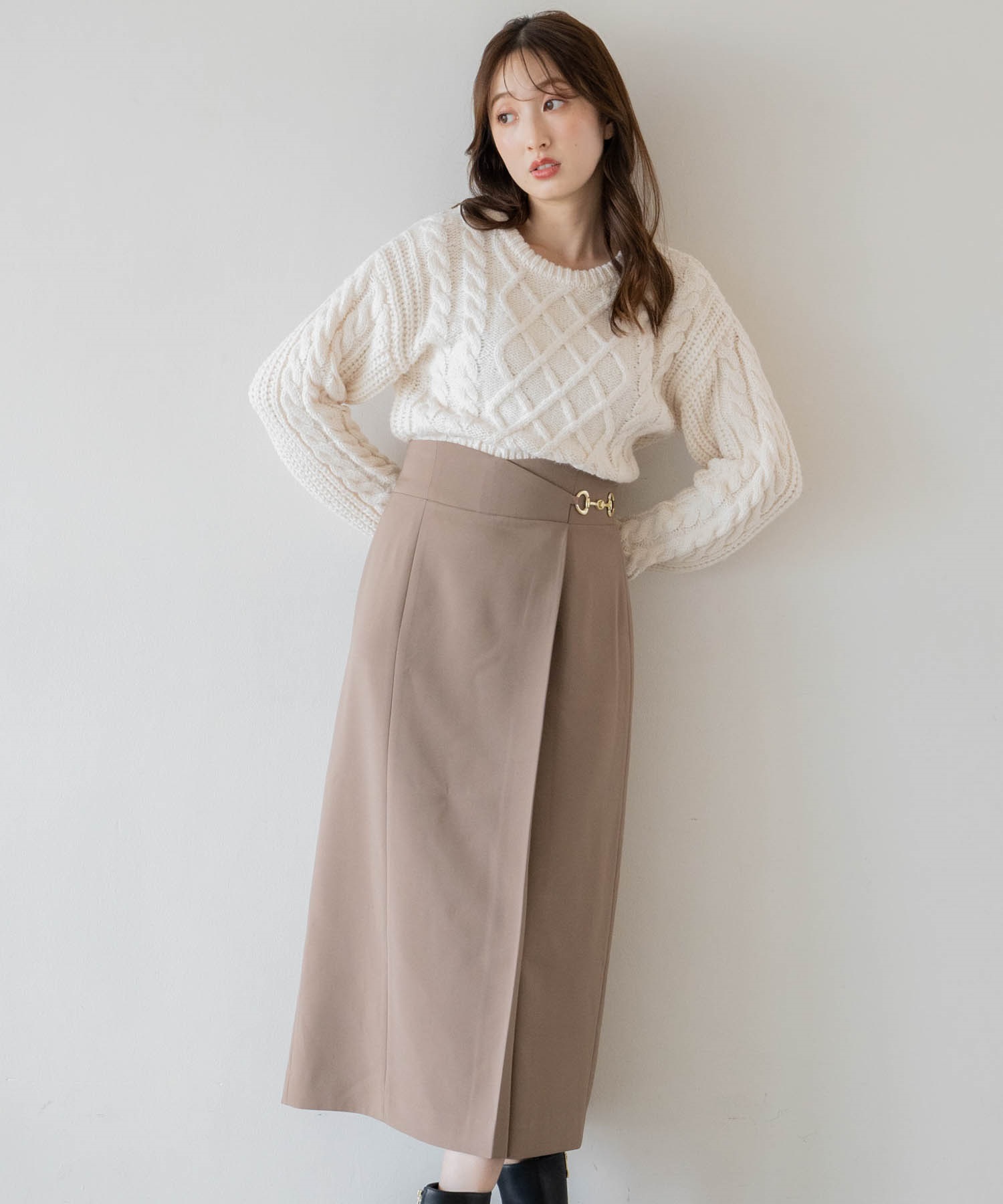 【新品】42,900円タラジャーモンラップデザインスカート