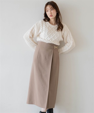 【予約】ラップデザインタイトスカート