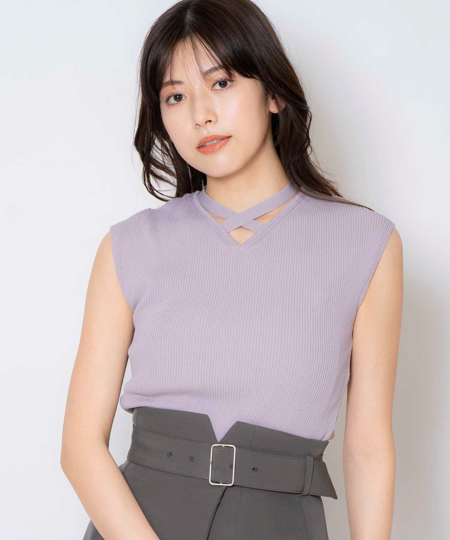 クロスストラップノースリニット | ニット | NOELA OFFICIAL WEB