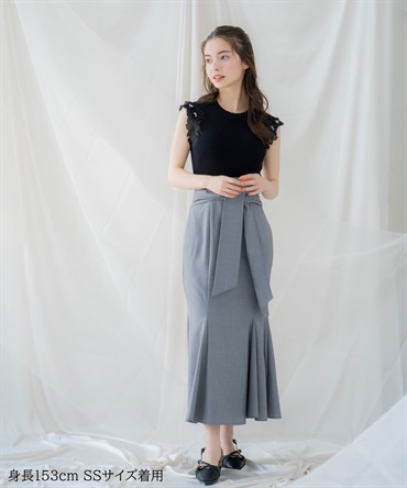 【SSサイズあり】タイデザインスカート(11グレー-Ｍ)