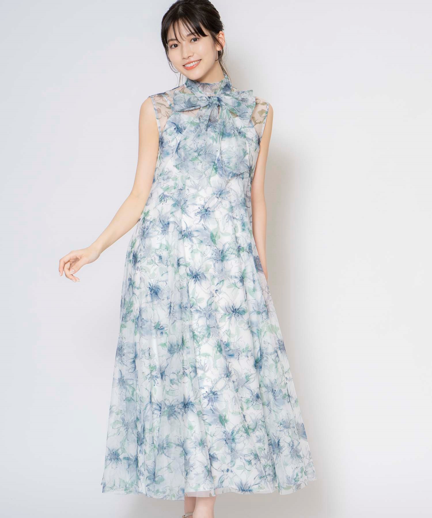 花柄キャミワンピ×チュールセット | キャミワンピース 花柄キャミワンピ×チュールセット | キャミワンピース
