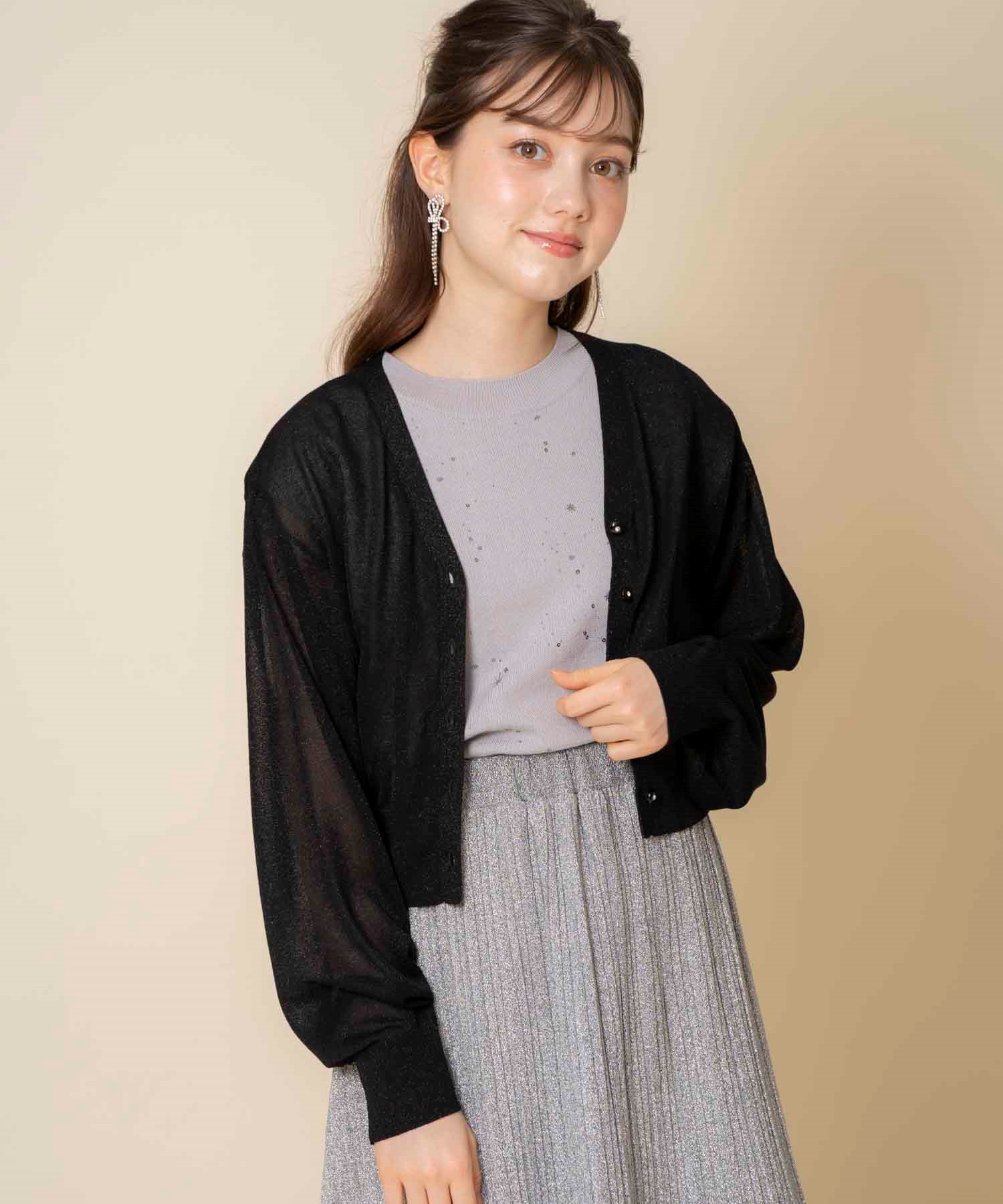キラキララメVカーデ | カーディガン | Noela OFFICIAL WEB STORE