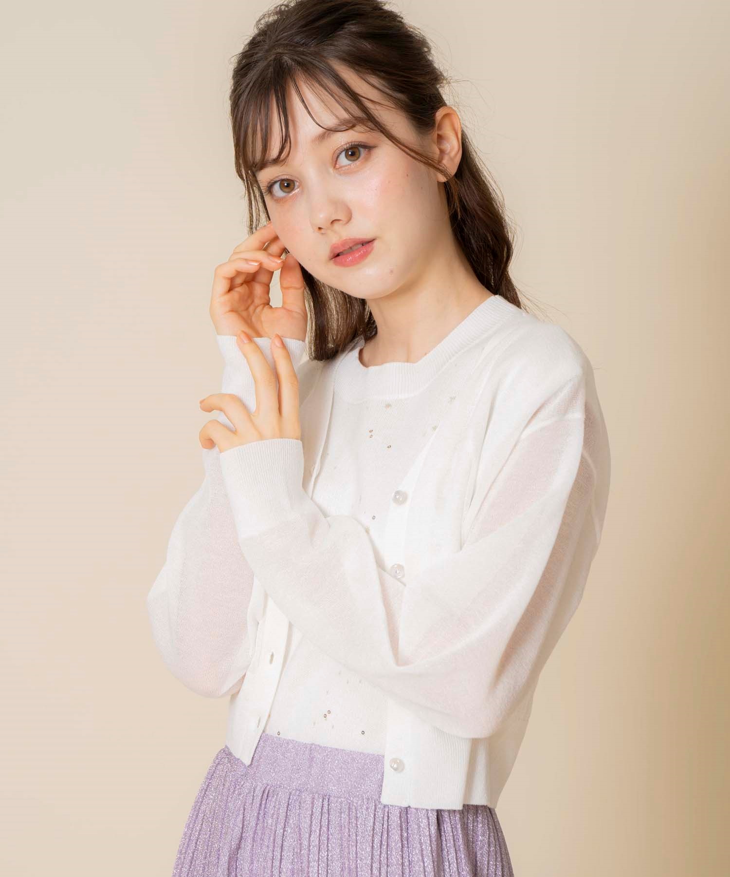 キラキララメVカーデ | カーディガン | Noela OFFICIAL WEB STORE