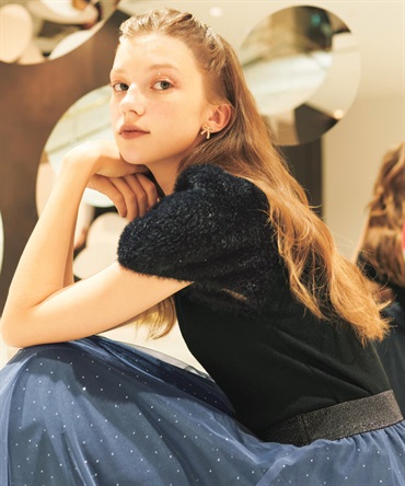 シャギーショルダーニット