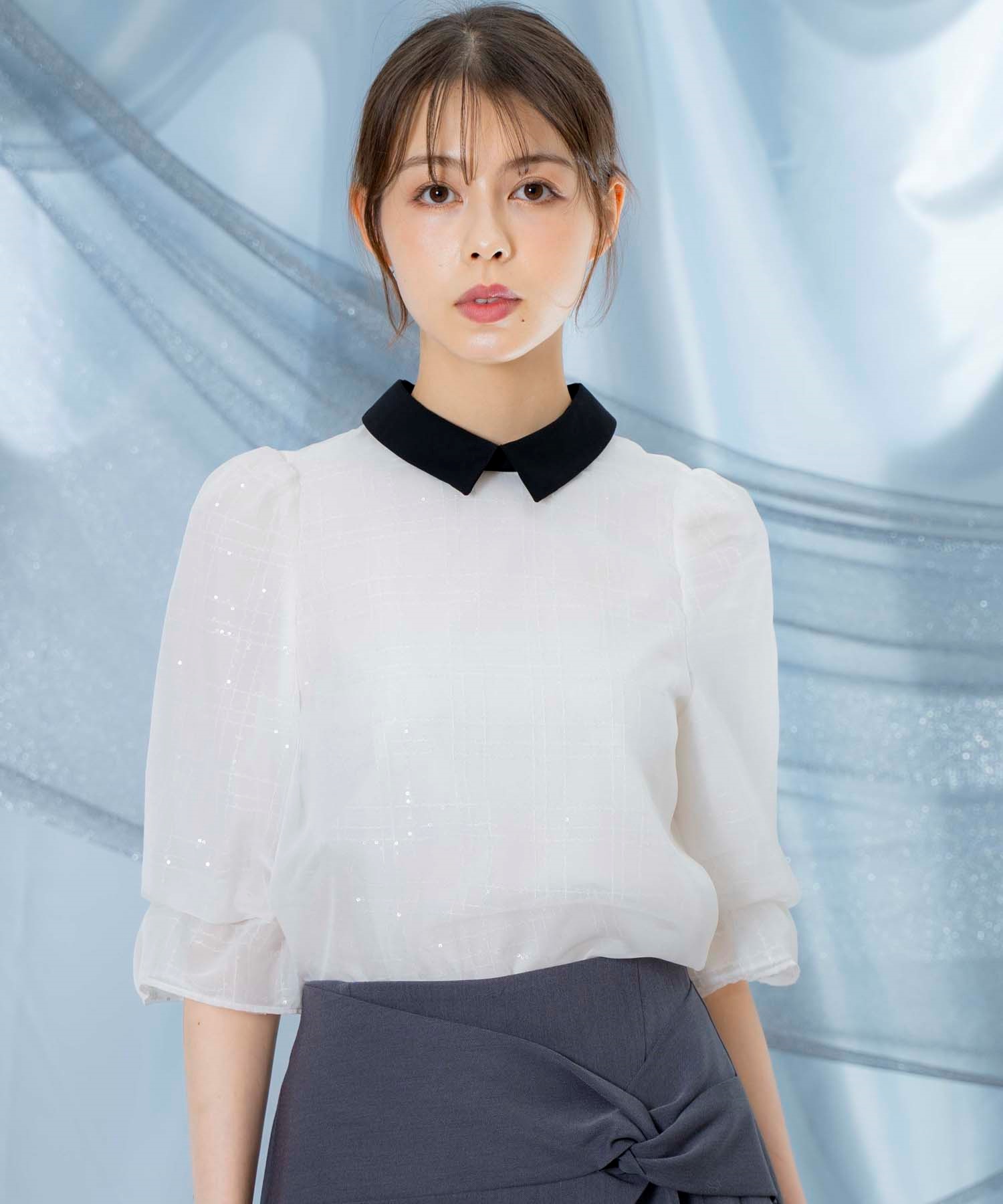 おすすめネット シャツ・ブラウス | 配色カラーブラウス | STORE WEB OFFICIAL Noela シャツ+ブラウス(長袖+七分)
