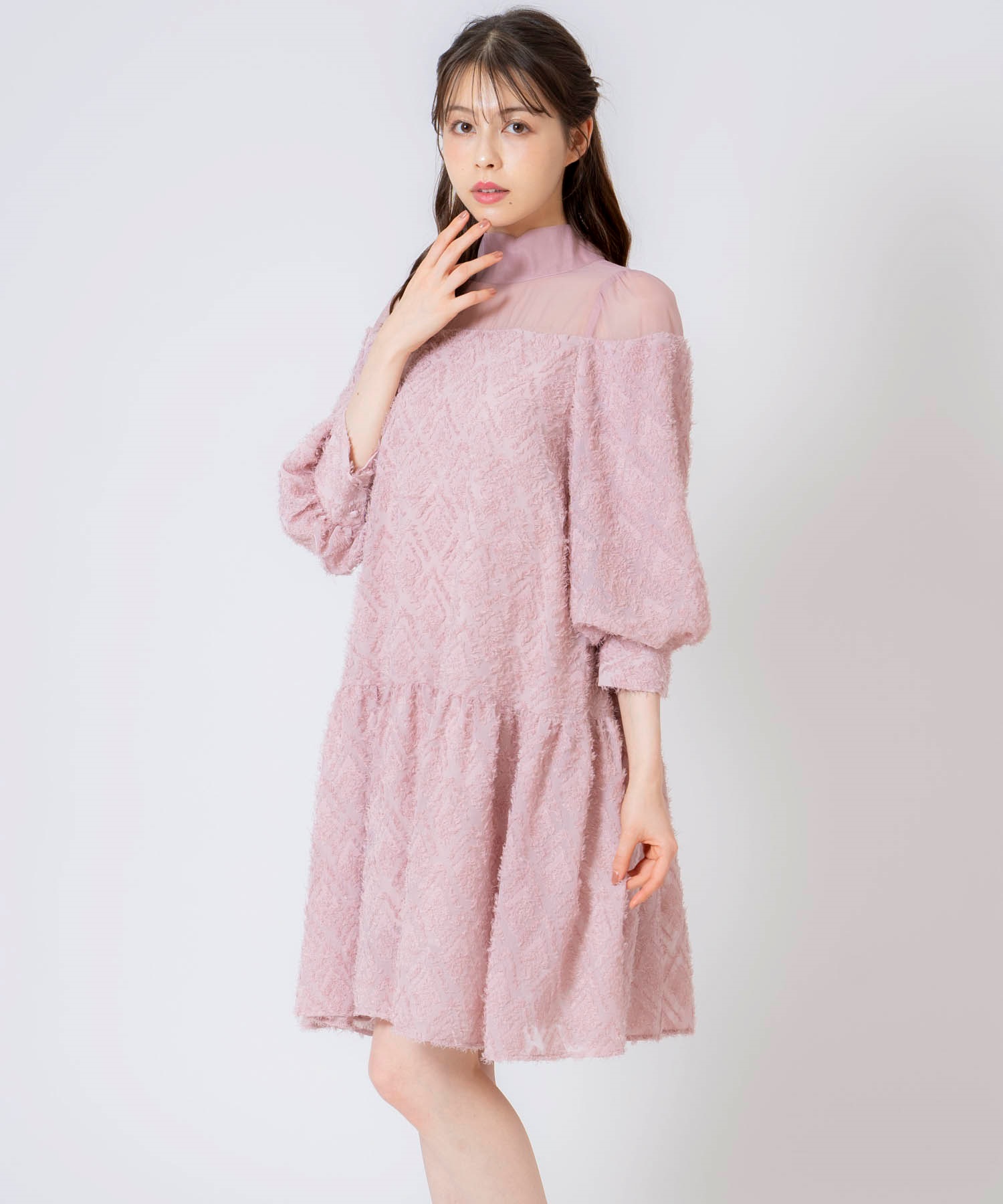 ジャガードミディワンピ | ミニワンピース | Noela OFFICIAL WEB ジャガードミディワンピ | ミニワンピース | Noela OFFICIAL WEB