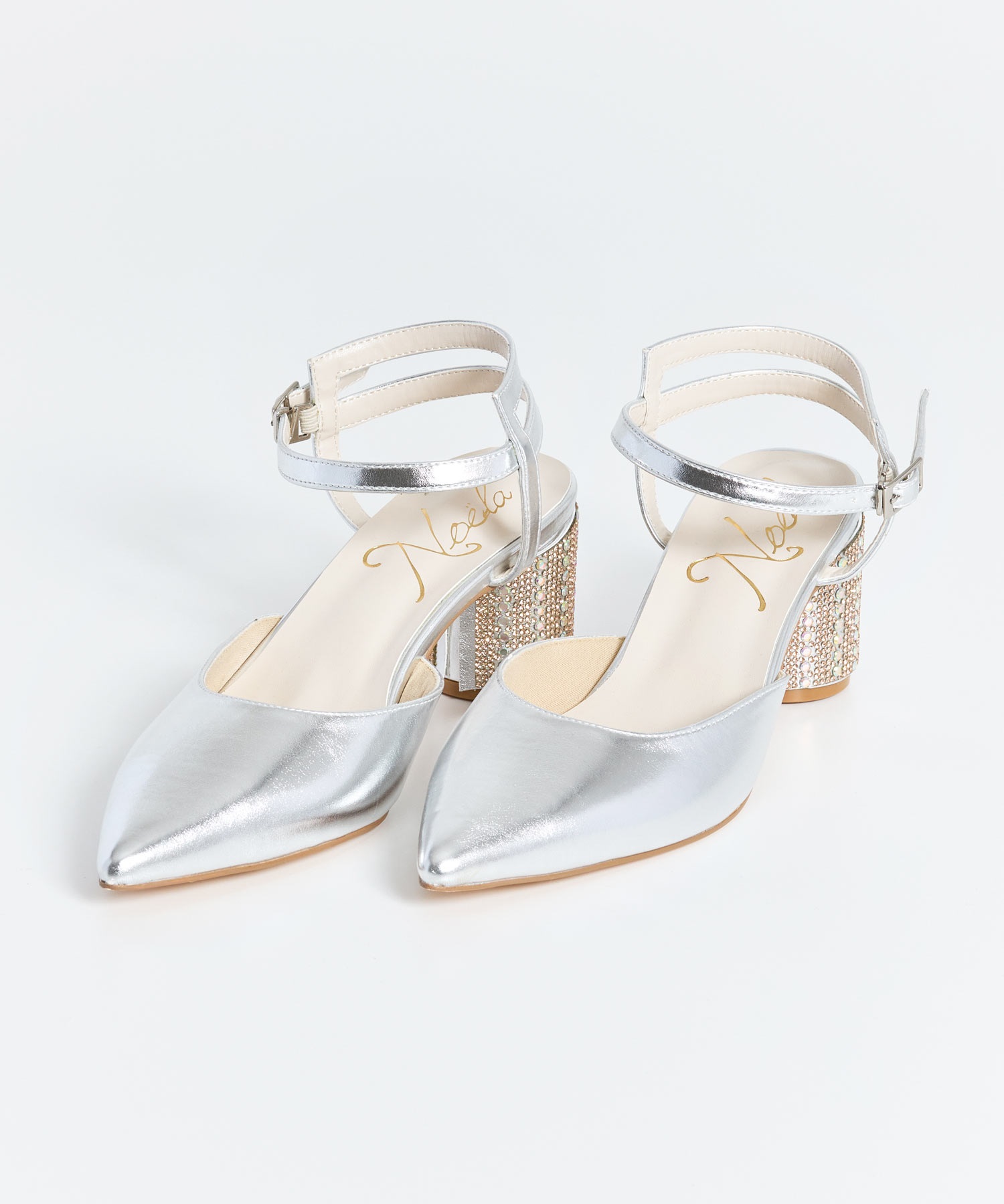 ニュアンスベルトパンプス(13シルバー-Ｓ)