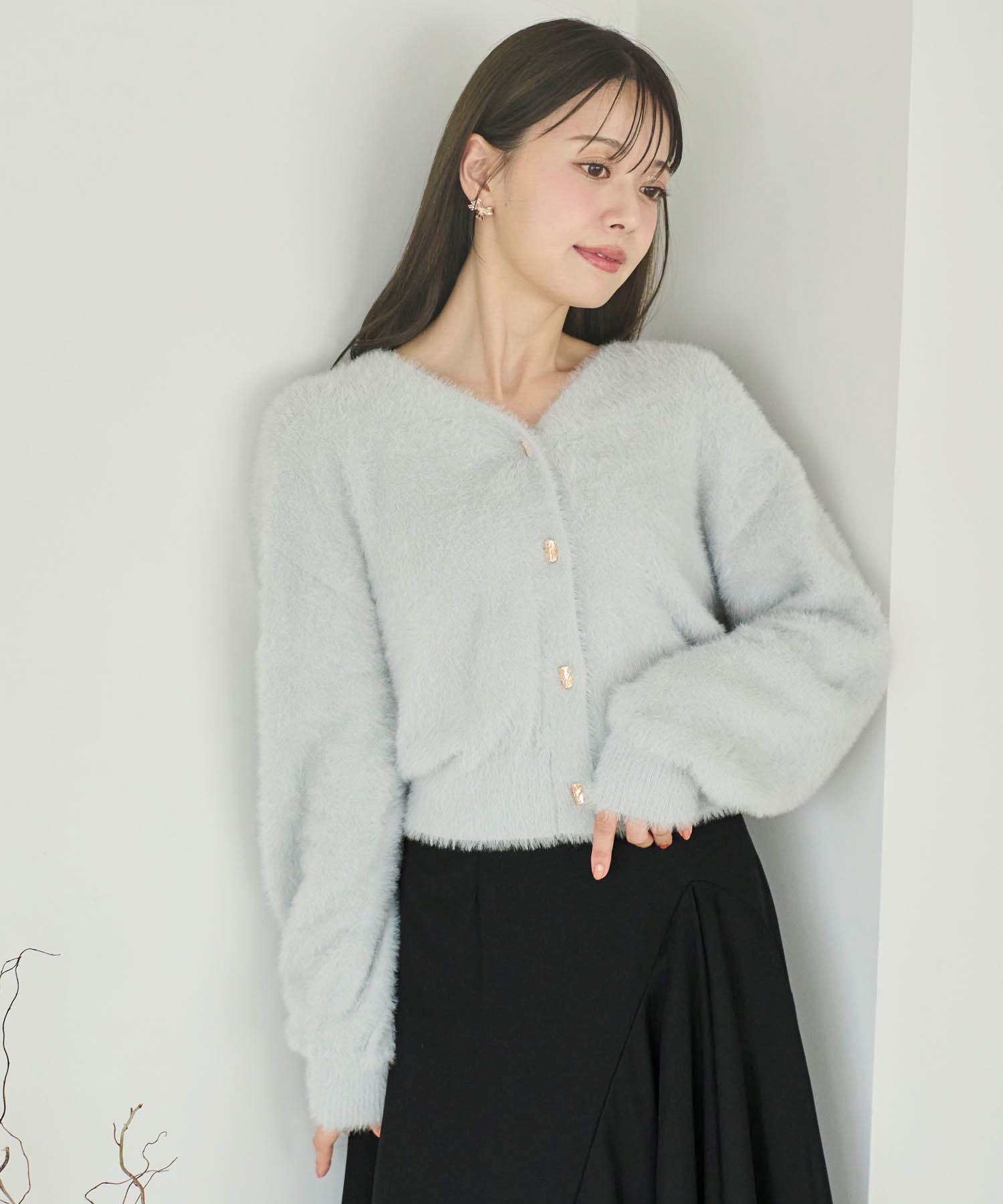 31 Sons de mode ニット セーター レオパードシャギーカラー