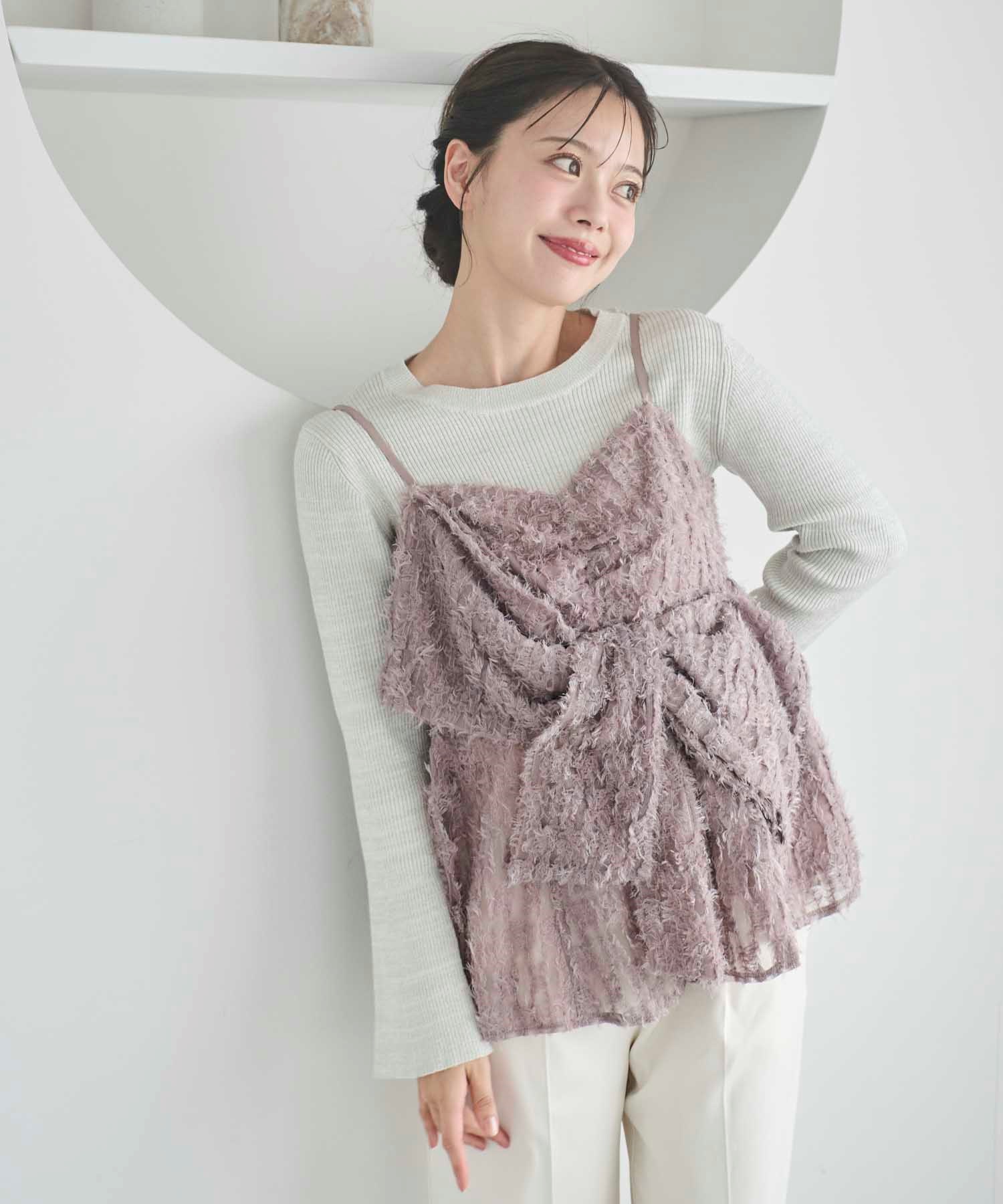 リボンペプラムキャミ | シャツ・ブラウス | Noela OFFICIAL WEB リボンペプラムキャミ | シャツ・ブラウス | Noela OFFICIAL WEB