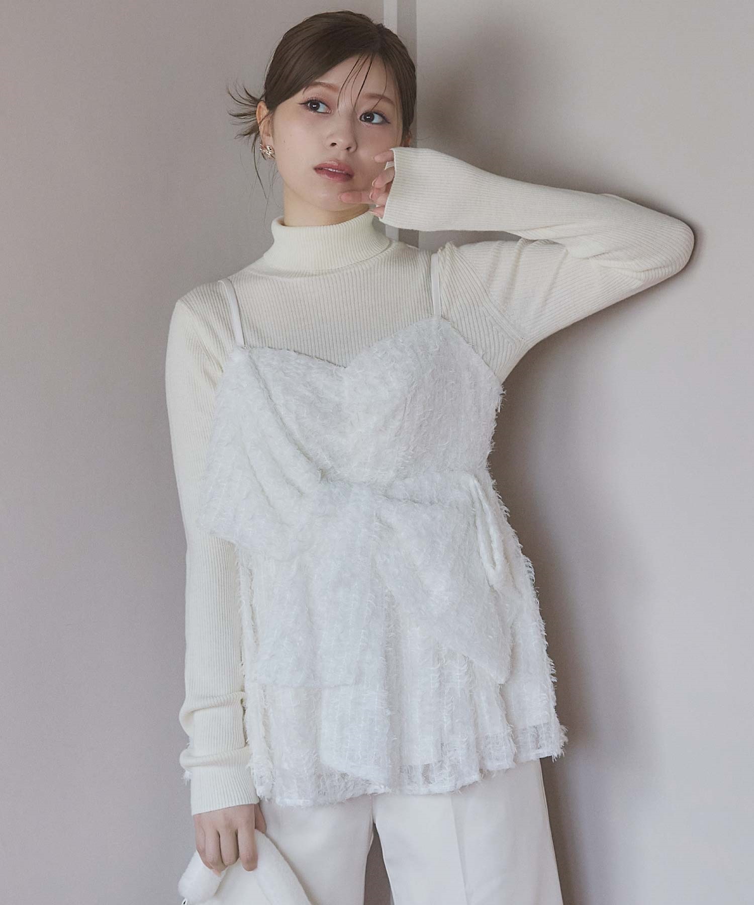 リボンペプラムキャミ | シャツ・ブラウス | Noela OFFICIAL WEB リボンペプラムキャミ | シャツ・ブラウス | Noela OFFICIAL WEB