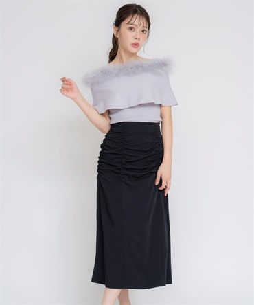 パッカリングサテンナロースカート(00ブラック-Ｓ)