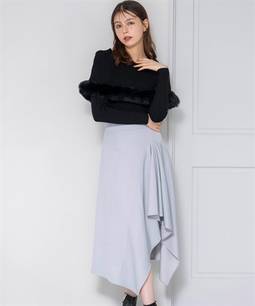アシメヘムスカート(72サックス-Ｓ)