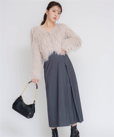 ゴールドポイントタックスカート(10チャコールグレー-Ｍ)