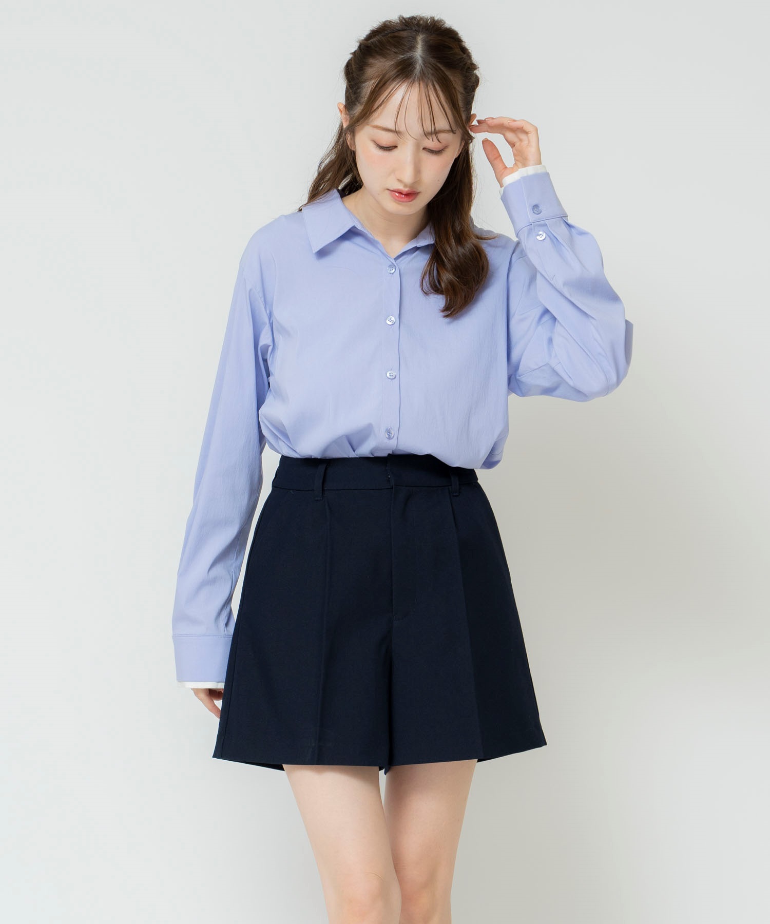 タックショートパンツ(70ネイビー-Ｓ)