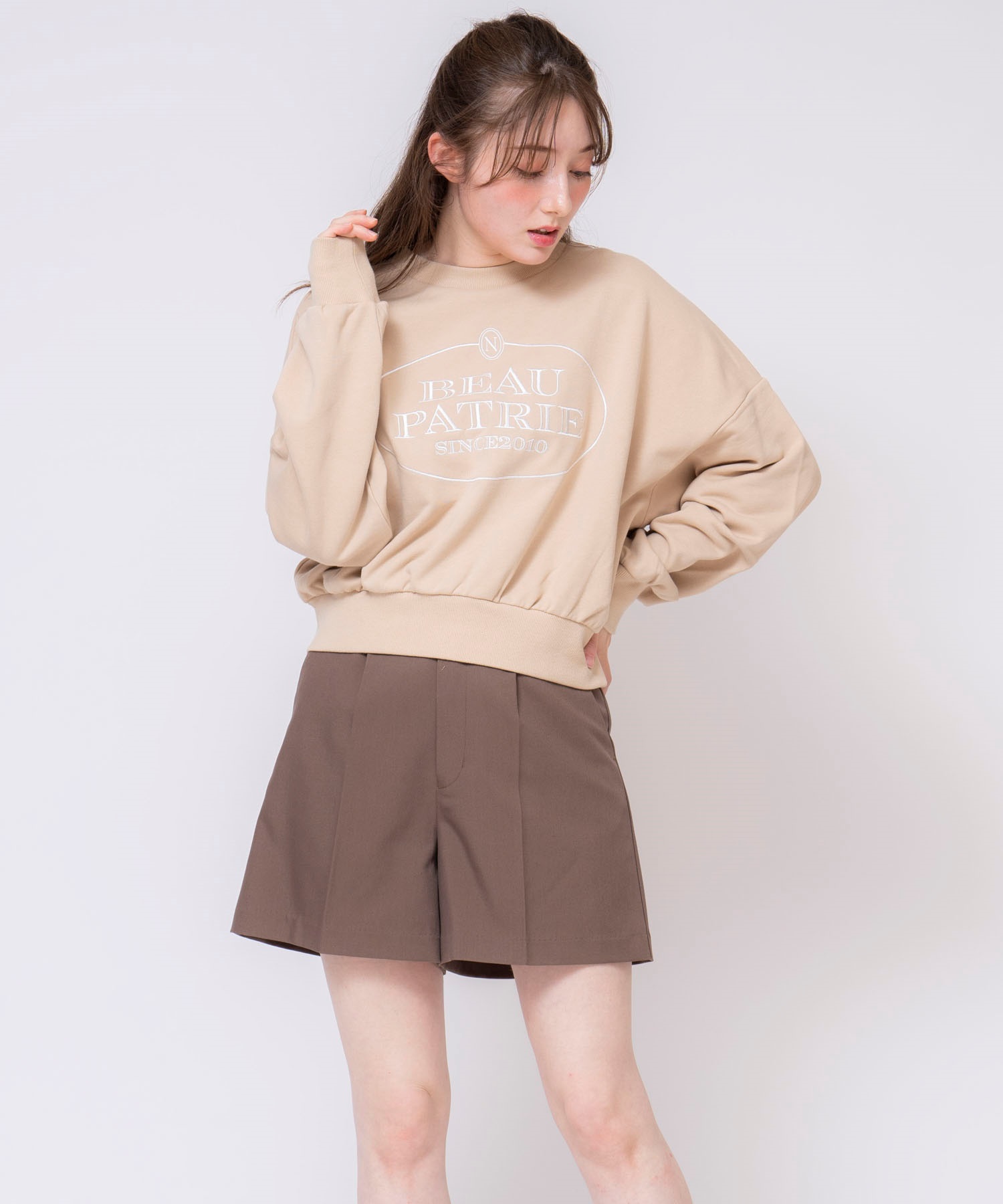 タックショートパンツ(85モカ-Ｓ)