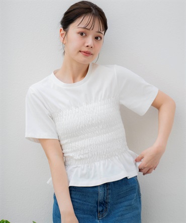 シャーリングＴＥＥシャツ(01オフホワイト-フリー)