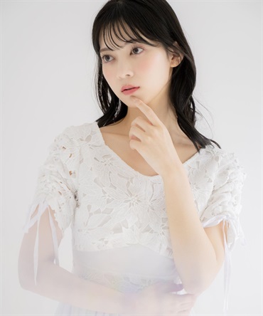 【WEB限定】レースシアーロングワンピース(01オフホワイト-Ｓ)