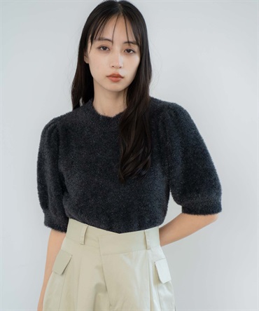 【予約】【WEB限定カラーあり】ラメシャギーニット(00ブラック-フリー)