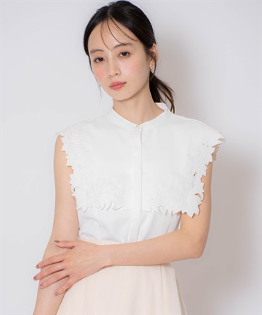 【予約】刺繍カラーブラウス