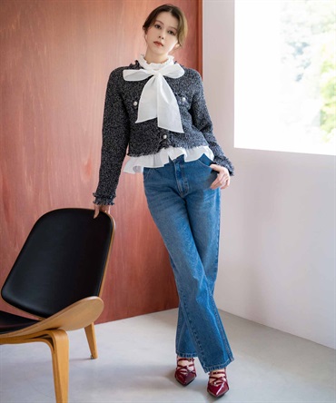 【予約】ストレートデニムパンツ(74インディゴブルー-Ｍ-9月下旬ごろのお届け)