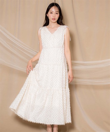【予約】ジャガードカシュクールワンピース