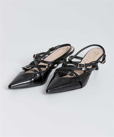 【予約】ストラップバックスリングパンプス