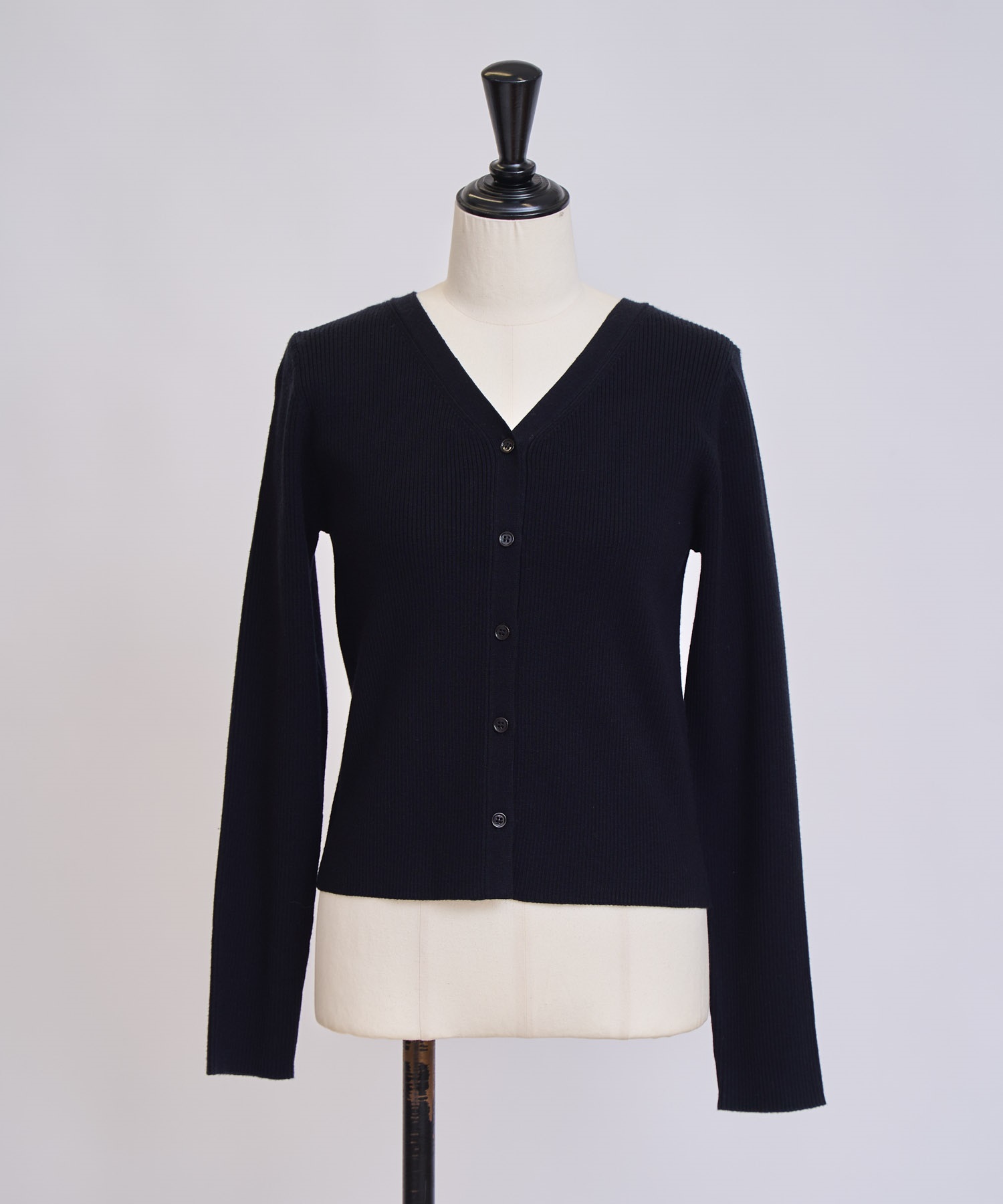 【予約】カーデリブニットトップス(00ブラック-フリー-11月下旬ごろのお届け)