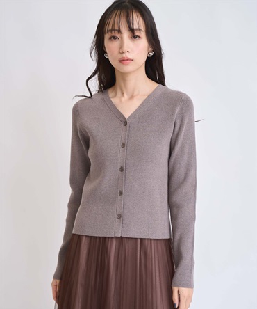 カーデリブニットトップス(85モカ-フリー)