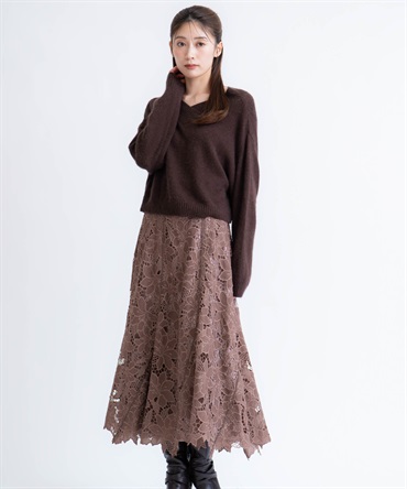 【予約】【SSサイズあり】レースレイヤードトルネードスカート(81チャ-Ｍ-11月下旬ごろのお届け)