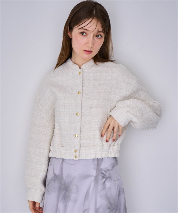 ツイードショートブルゾン