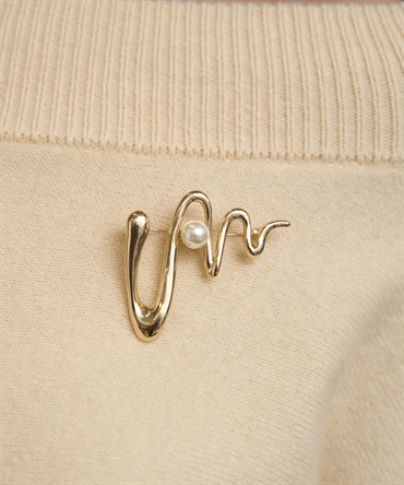 【予約】ニュアンスパールブローチ(50ゴールド-フリー-11月下旬ごろのお届け)