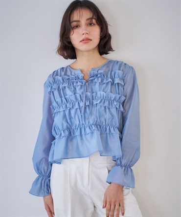 【予約】シアーシャーリングブラウス