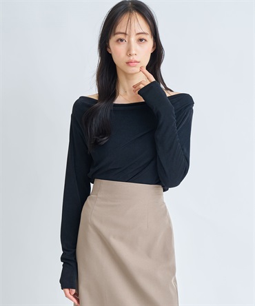 【予約】シアードレープカットソー(00ブラック-フリー-3月下旬ごろのお届け)