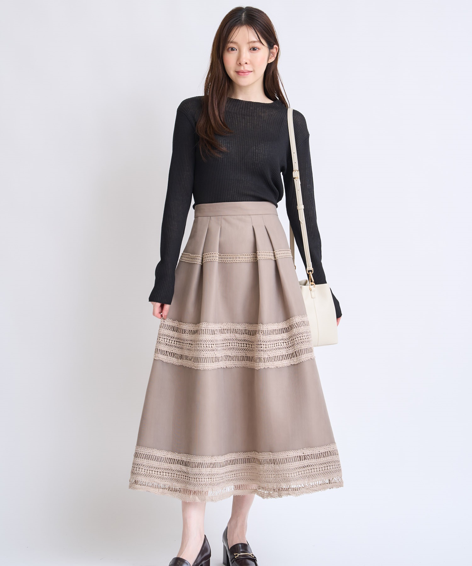 【予約】ダンボールフレアスカート(85モカ-Ｓ-2月下旬ごろのお届け)