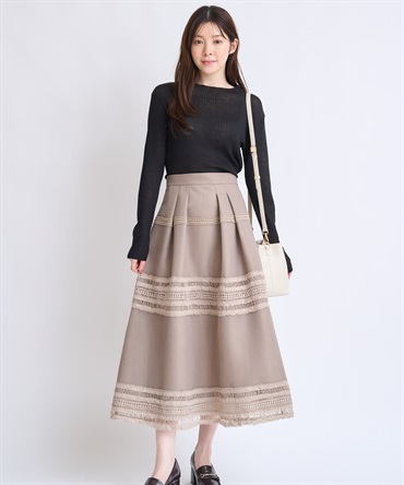 【予約】ダンボールフレアスカート(85モカ-Ｓ-2月下旬ごろのお届け)