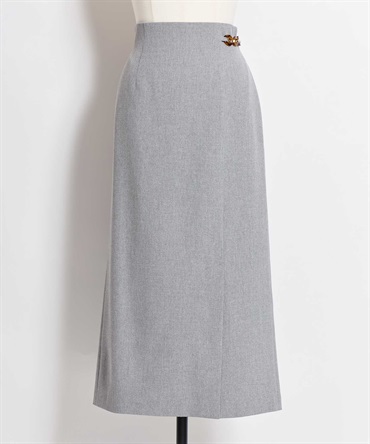 【予約】パーツデザインペンシルスカート(11グレー-Ｍ-2月下旬ごろのお届け)