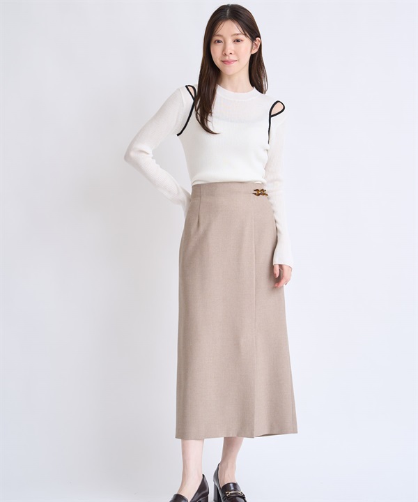 パーツデザインペンシルスカート