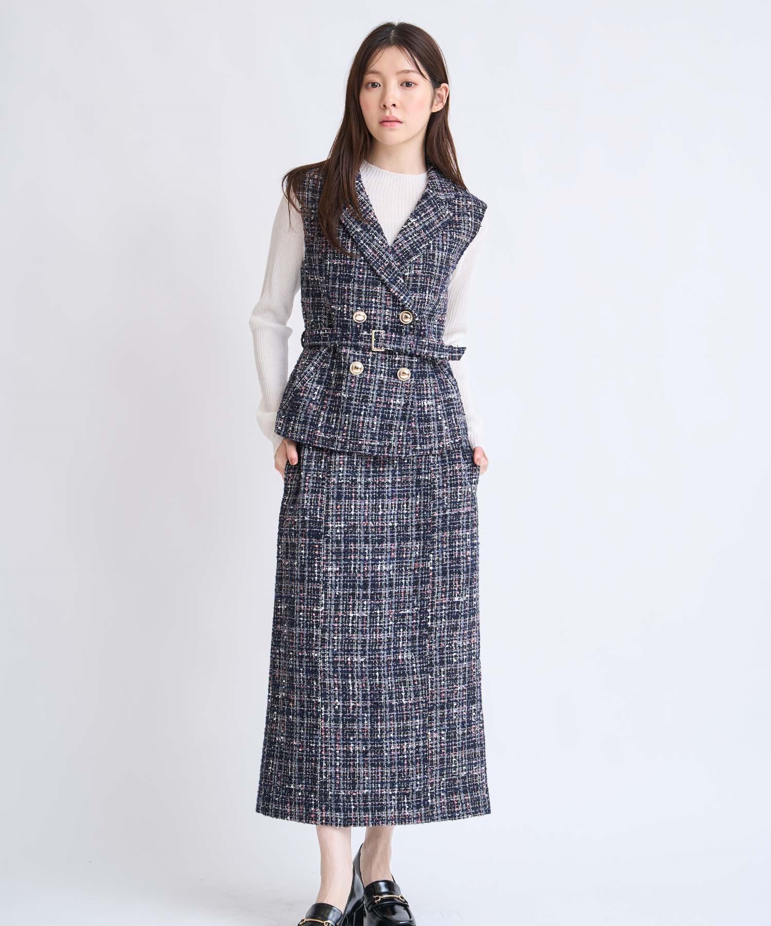 【予約】ツイードナロースカート