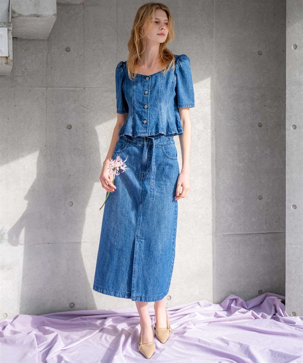 【予約】デニムペンシルスカート