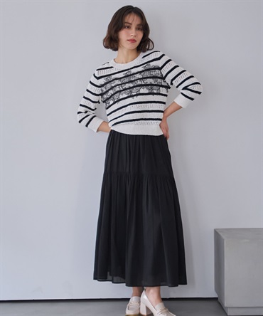 【予約】ボリュームシアーフレアスカート