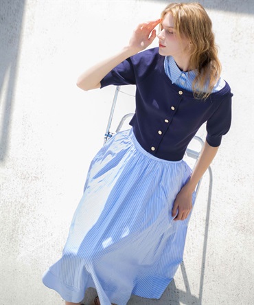 【予約】ストライプフレアスカート