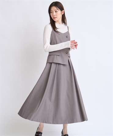 【予約】ビスチェライクキャミワンピース(85モカ-Ｍ-2月下旬ごろのお届け)