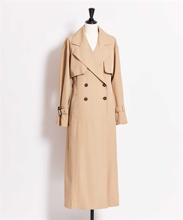 【予約】オーバートレンチコート(83キャメル-Ｓ-2月下旬ごろのお届け)
