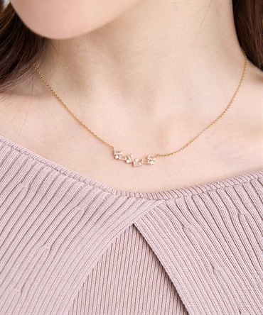 【予約】ビジューラインネックレス(50ゴールド-フリー-2月下旬ごろのお届け)