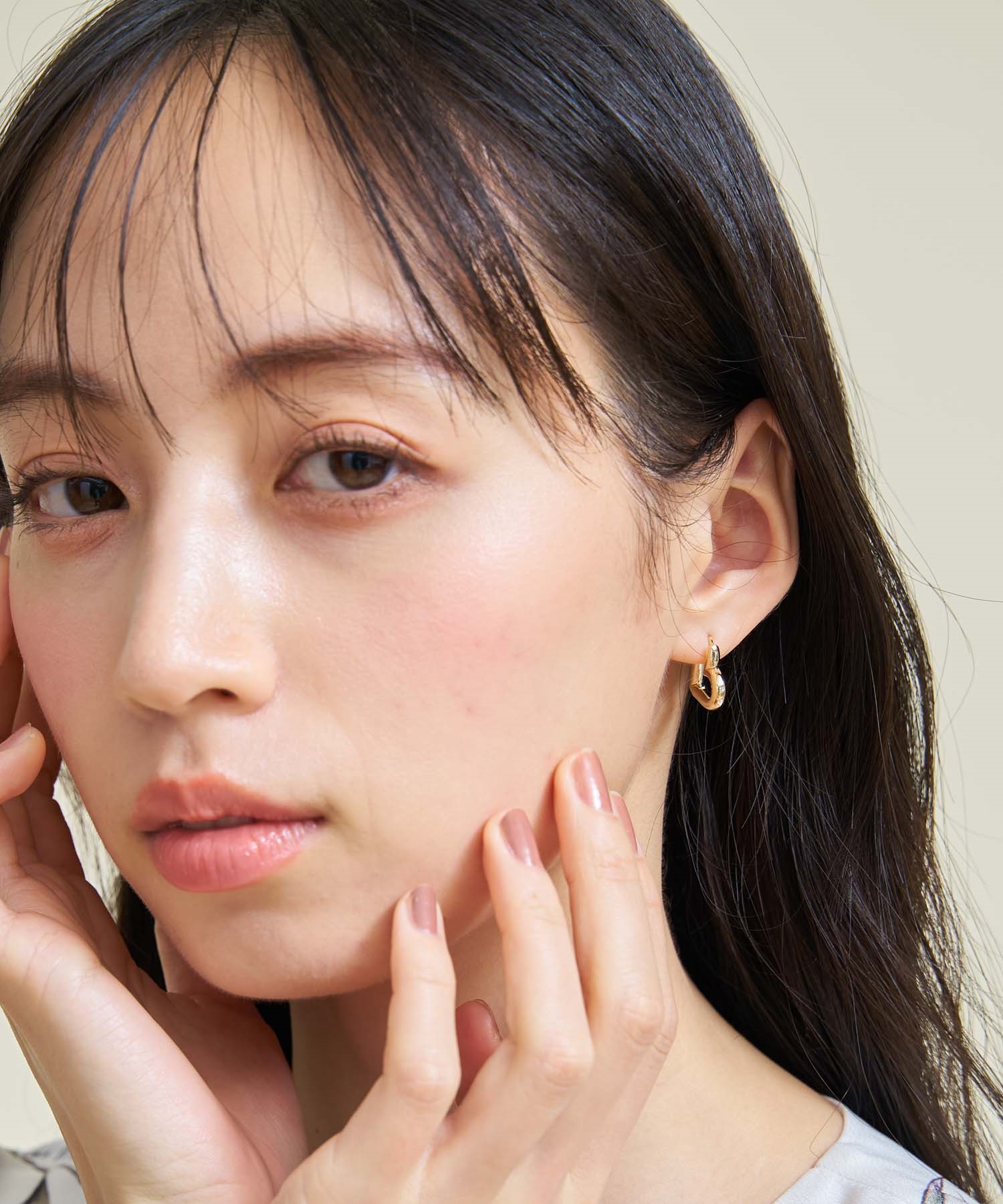 【予約】ハートフープピアス