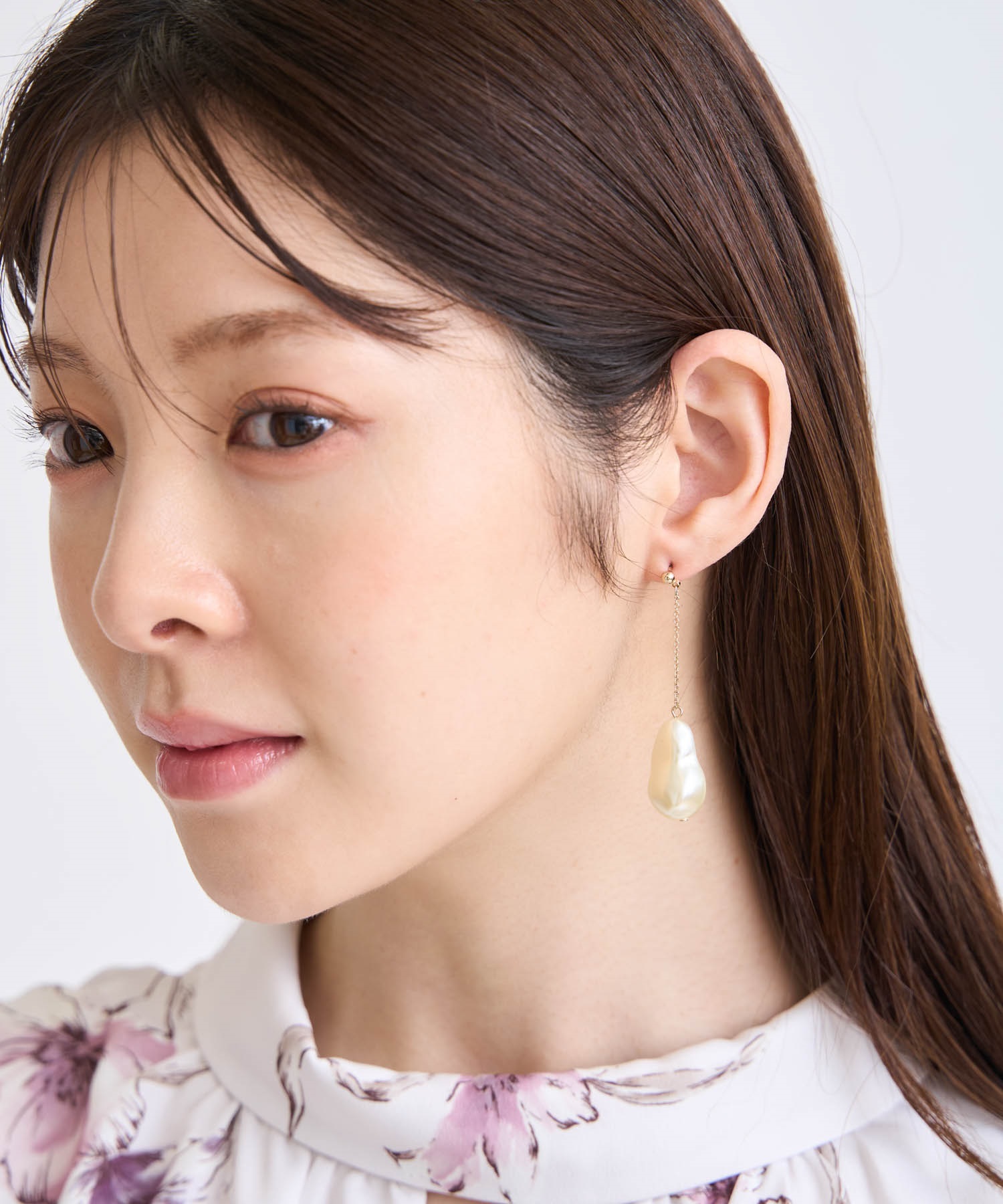 【予約】バロックパールアシメピアス(50ゴールド-フリー-2月下旬ごろのお届け)