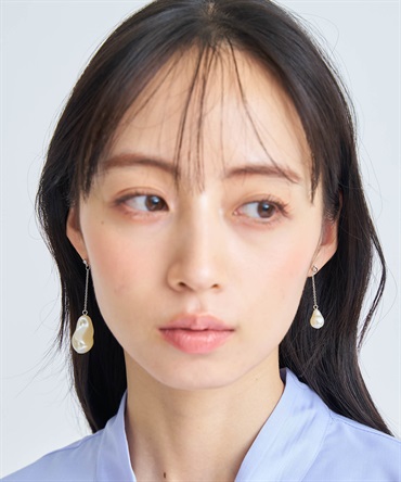 【予約】バロックパールアシメピアス