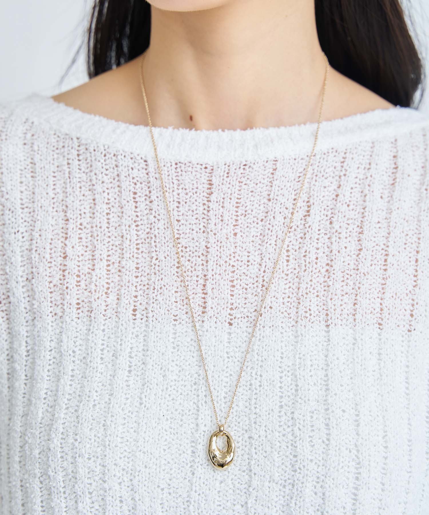 【予約】ニュアンスデザインネックレス(50ゴールド-フリー-2月下旬ごろのお届け)